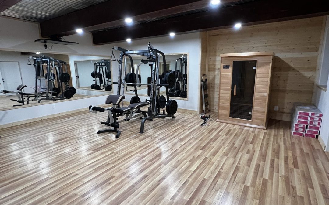 Basement Workout Room & Office Remodel in Woodland Park, Colorado